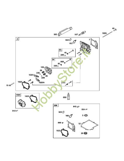 H - GRUPPO TESTATA CILINDRO B&S - 09 €¦ 09P702-0228-H1 brand Stihl